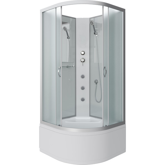 Гидробокс Niagara 90x90 см 23081424BKG, серебро/матовое - фото 2