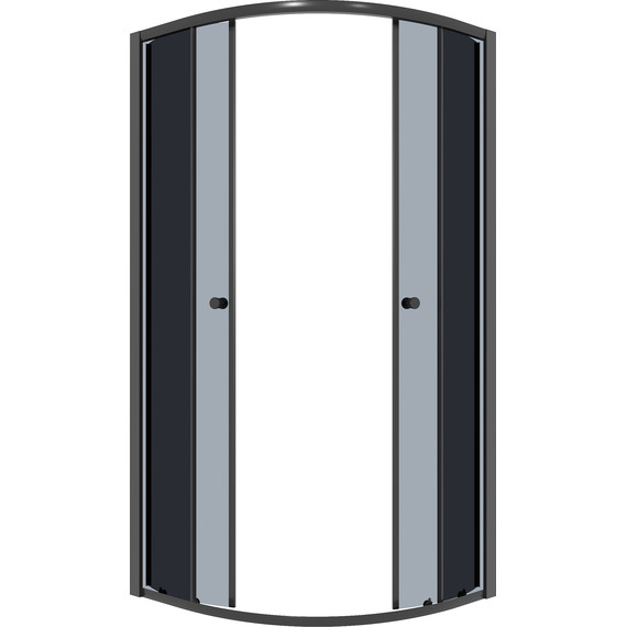 Душевое ограждение Niagara Eco 80x80 см NG-1003-14T, чёрный матовый/тонированное - фото 3