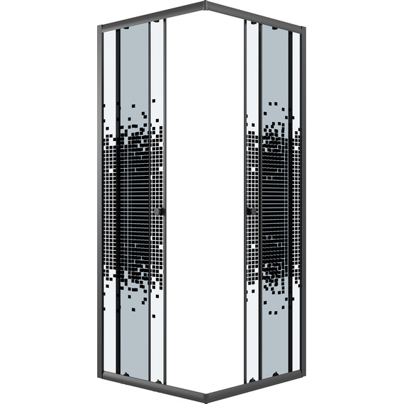 Душевое ограждение Niagara Eco 90x90 см NG-1009-14QBLACK, чёрный матовый/матовое - фото 3