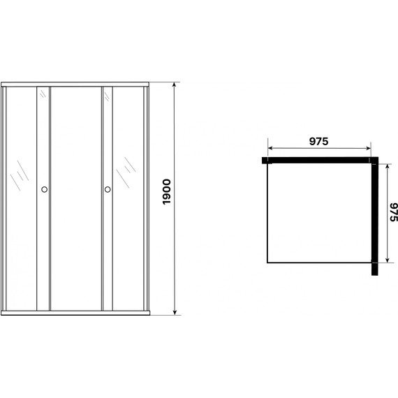 Душевое ограждение Niagara Eco 100x100 см NG-1010-14QBLACK, чёрный матовый/мозаика - фото 5