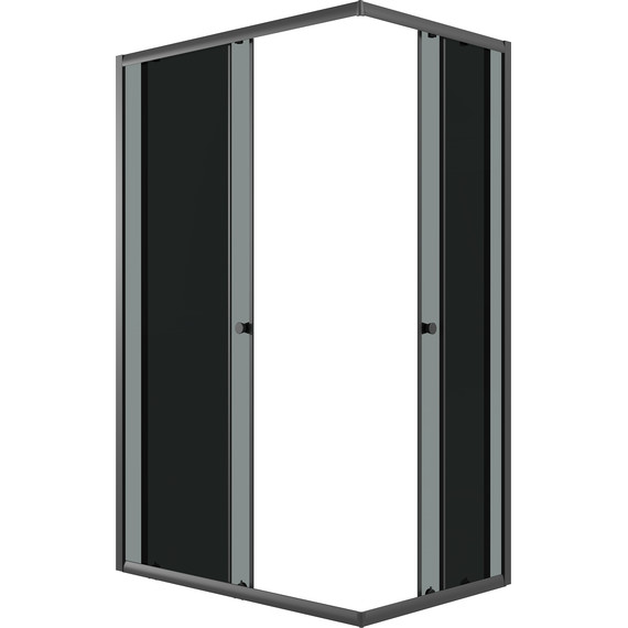 Душевое ограждение Niagara Eco 100x80 см NG-1018-14QT, чёрный матовый/тонированное - фото 3