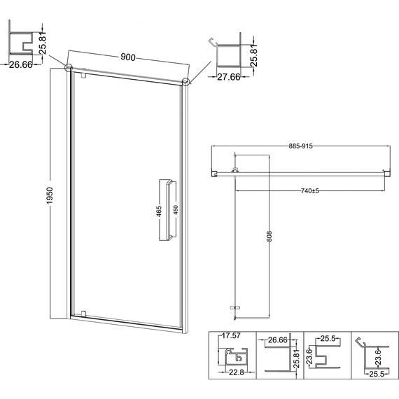 Душевая дверь Niagara Nova 90 см NG-66-9A, хром/прозрачное - фото 11