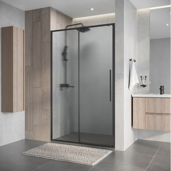 Душевая дверь Niagara Nova 120 см NG-34-L12CHGR, графит матовый/шиншилла - фото 