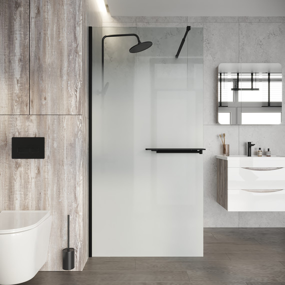 Душевая перегородка Niagara Nova 120 см NG-582-12BLACK, чёрный матовый/матовое - фото 3