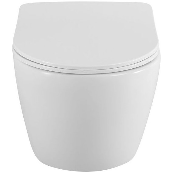 Унитаз подвесной безободковый BelBagno Uno 2.0 BB7306CHR/SC с тонкой крышкой микролифт, Цвет производителя: белый - фото 2