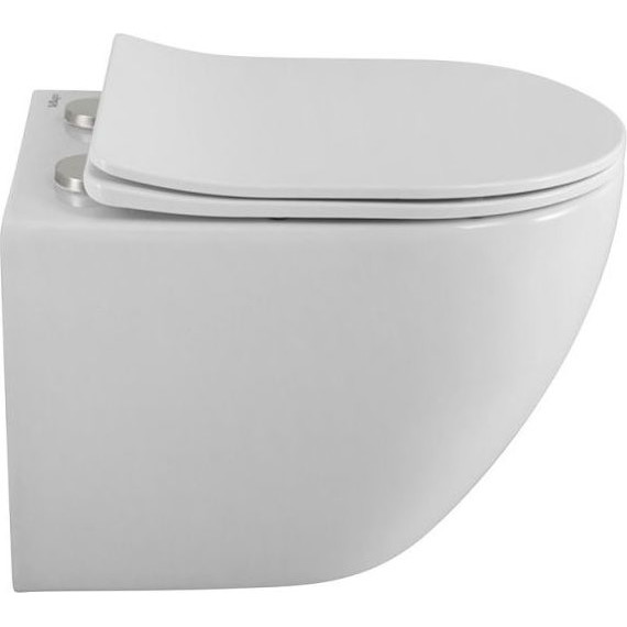 Унитаз подвесной безободковый BelBagno Uno 2.0 BB7306CHR/SC с тонкой крышкой микролифт, Цвет производителя: белый - фото 6