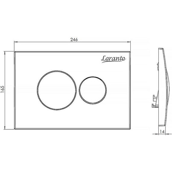 Кнопка смыва Loranto Prestige 7510, белый глянцевый - фото 2
