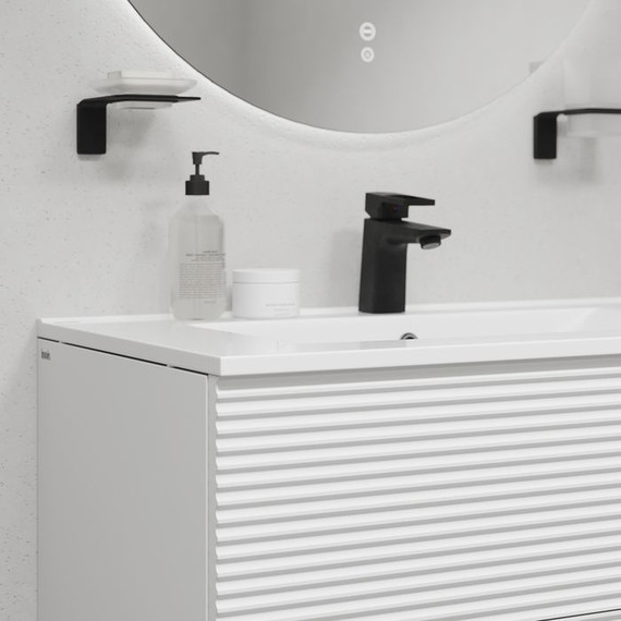 Тумба подвесная с раковиной Iddis Bild 80 см BIL80W0i95K, белый - фото 6