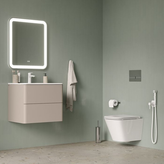 Унитаз подвесной безободковый Iddis Bild BIQRNSEi25 с тонкой крышкой микролифт (система смыва Торнадо) - фото 4