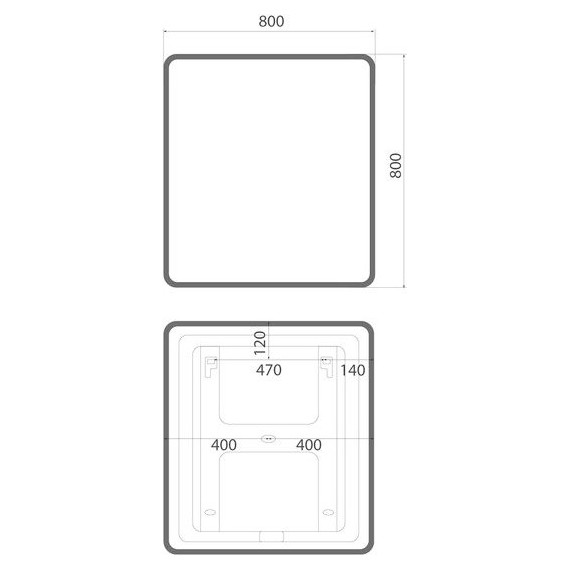 Зеркало Iddis Cloud 80х80 см CLX80T0i98 - фото 10