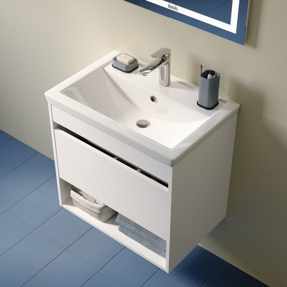 Тумба подвесная с раковиной Iddis Zodiac X 60 см ZDX60WNi95K, белый - фото 