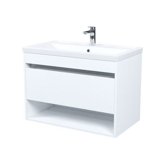 Тумба подвесная с раковиной Iddis Zodiac X 80 см ZDX80WNi95K, белый - фото 2