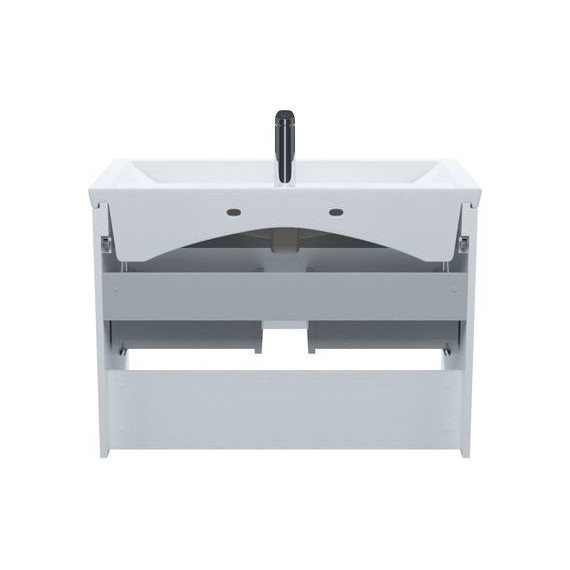 Тумба подвесная с раковиной Iddis Zodiac X 80 см ZDX80WNi95K, белый - фото 4