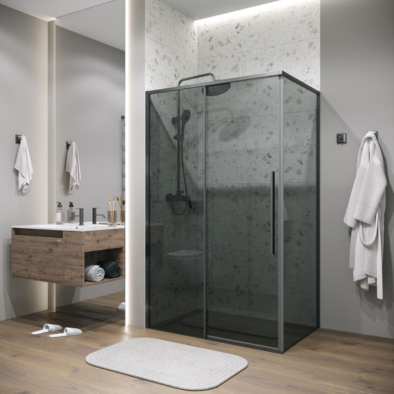 Душевое ограждение Grossman Galaxy 120x70 см 120.K33.01.1270.42.10, графит сатин/тонированное - фото 