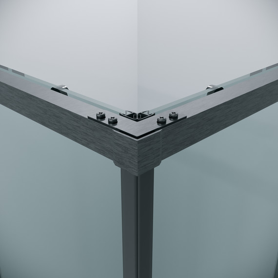 Душевое ограждение Grossman Galaxy 70x70 см 300.K33.01.7070.42.00, графит сатин/прозрачное - фото 10