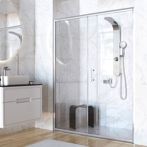 Душевая дверь Taliente 130 см TA-130-1CP, хром/прозрачное - фото 