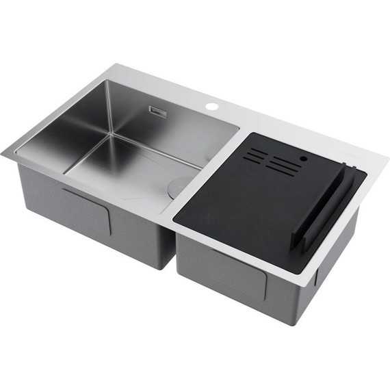 Кухонная мойка Omoikiri Akisame 86-2 Side IN 1,2 мм 4997021 - фото 