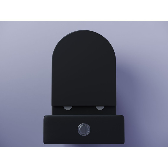 Унитаз компакт Ceramicanova Metropol Rimless CN4001MB с крышкой микролифт, чёрный матовый - фото 6