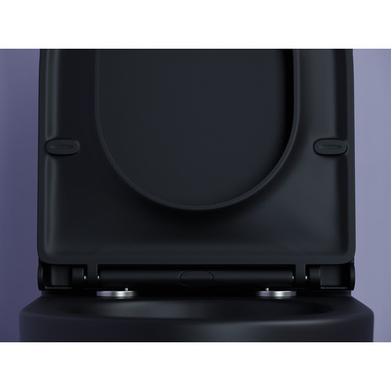 Унитаз компакт Ceramicanova Metropol Rimless CN4001MB с крышкой микролифт, чёрный матовый - фото 8