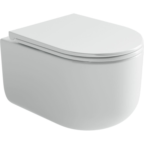 Унитаз подвесной безободковый Ceramicanova Ulma Rimless CN4006 с крышкой микролифт - фото 