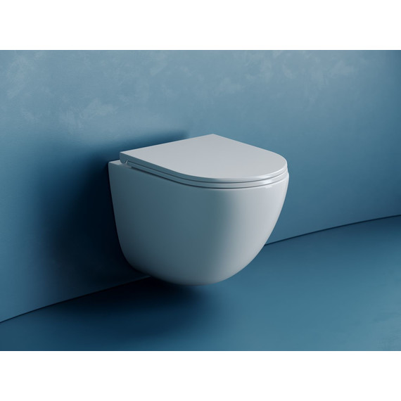 Унитаз подвесной безободковый Ceramicanova Vogue CN4008T (система смыва Торнадо) с крышкой микролифт, Цвет производителя: белый - фото 4