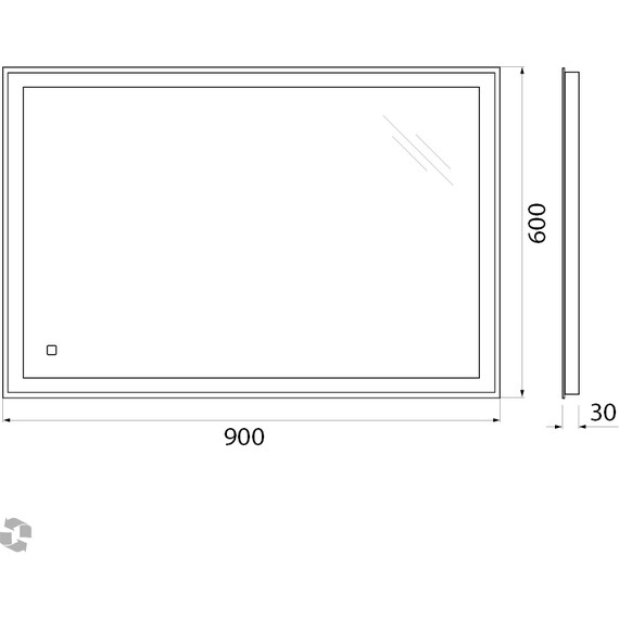 Зеркало BelBagno SPC-GRT-900-600-LED-TCH 90 см - фото 9