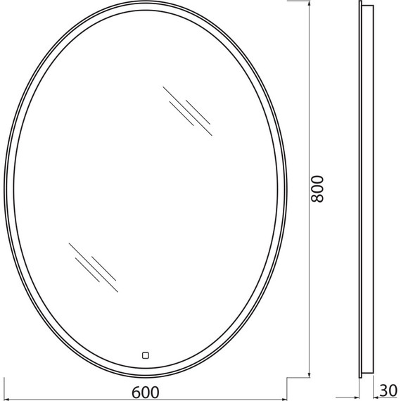 Зеркало BelBagno SPC-VST-600-800-LED-TCH 60 см - фото 8