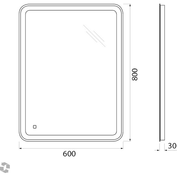 Зеркало BelBagno SPC-MAR-600-800-LED-TCH 60 см - фото 9