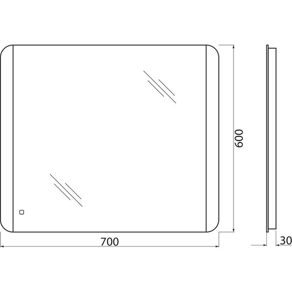 Зеркало BelBagno SPC-CEZ-700-600-LED-TCH 70 см - фото 9