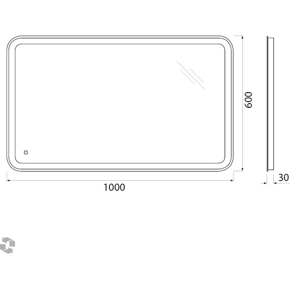 Зеркало BelBagno SPC-MAR-1000-600-LED-TCH 100 см - фото 10