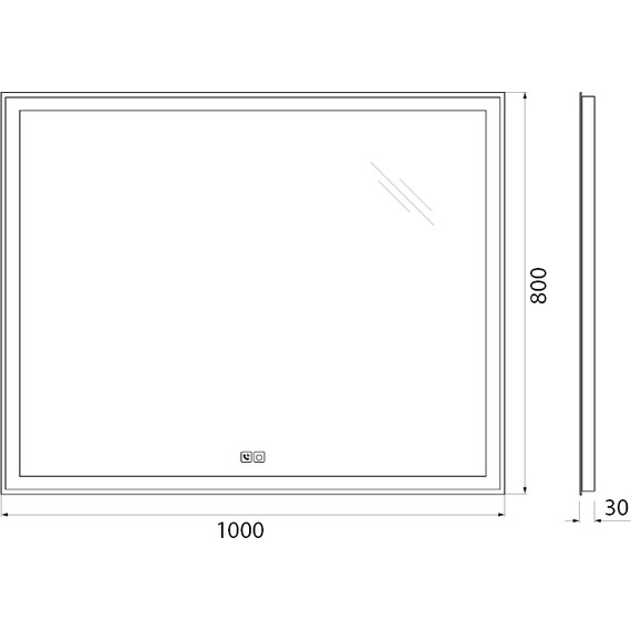 Зеркало BelBagno 100х80 см SPC-GRT-1000-800-LED-TCH-PHONE - фото 9
