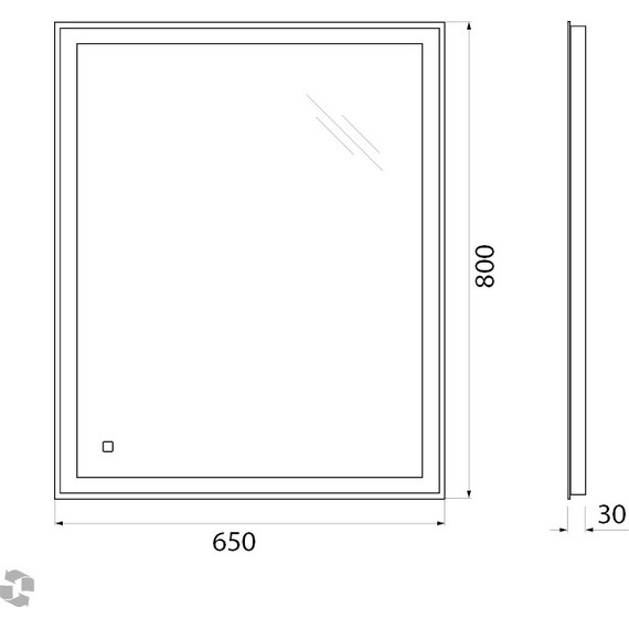 Зеркало BelBagno SPC-GRT-650-800-LED-TCH 65 см - фото 10