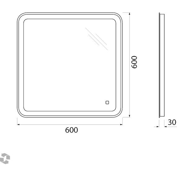 Зеркало BelBagno SPC-MAR-600-600-LED-TCH 60 см - фото 9