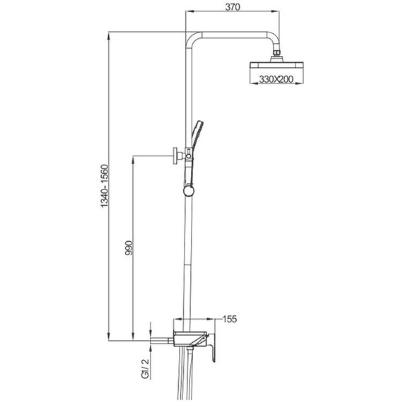 Душевая стойка Gappo G96 G2496-16, чёрный, Цвет производителя: чёрный - фото 34