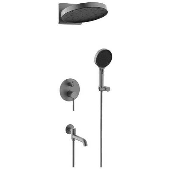 Душевая система для ванны Gappo G06-9 G7106-9, оружейная сталь, Цвет производителя: оружейная сталь - фото 