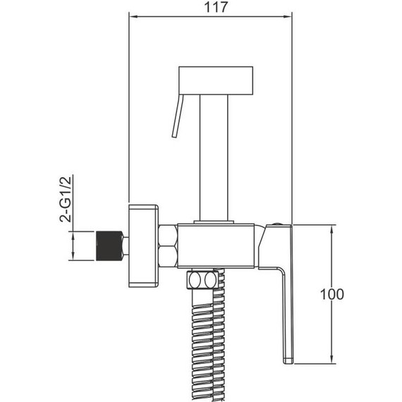 Набор для гигиенического душа Gappo G17 G2017, Цвет производителя: хром - фото 2