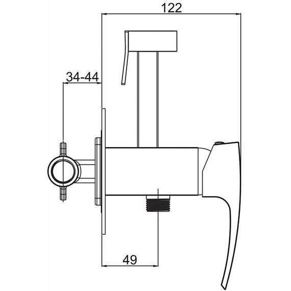 Набор для гигиенического душа Gappo G07-9 G7207-9, оружейная сталь - фото 2