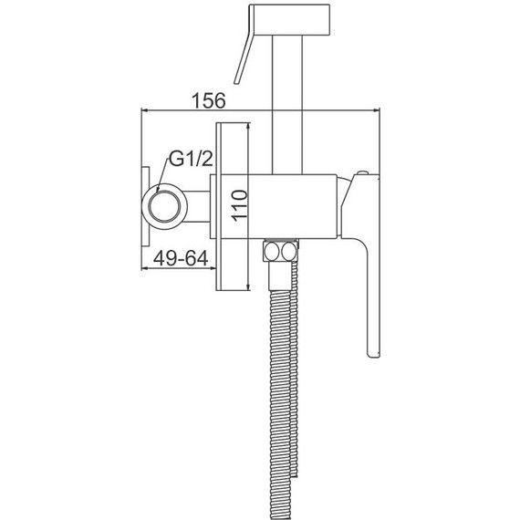 Набор для гигиенического душа Gappo G17-3 G7217-3, золото сатин - фото 2