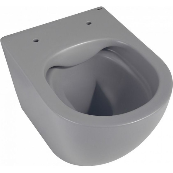 Унитаз подвесной безободковый Abber Bequem AC1101TMG с крышкой микролифт, серый матовый (система смыва Торнадо) - фото 5