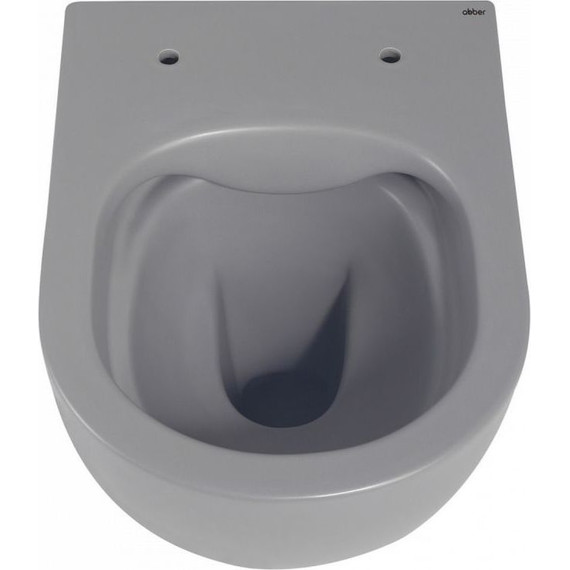 Унитаз подвесной безободковый Abber Bequem AC1101TMG с крышкой микролифт, серый матовый (система смыва Торнадо) - фото 6