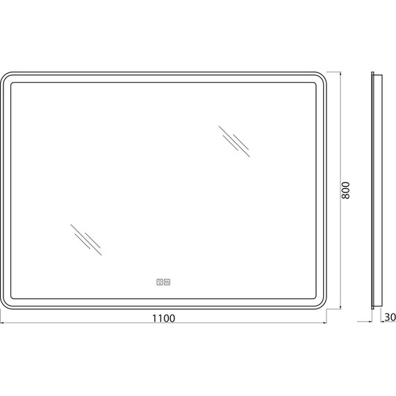 Зеркало BelBagno SPC-MAR-1100-800-LED-TCH-WARM 110 см - фото 9