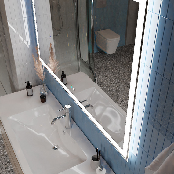 Зеркало BelBagno 120 см SPC-GRT-1200-800-LED-TCH-SND (с голосовым управлением) - фото 9