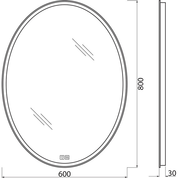 Зеркало BelBagno 60x80 см SPC-VST-600-800-LED-TCH-WARM - фото 8