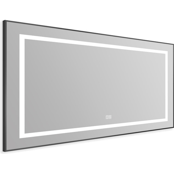 Зеркало BelBagno 108x68 см SPC-KRAFT-1085-685-TCH-WARM-NERO, черный - фото 2