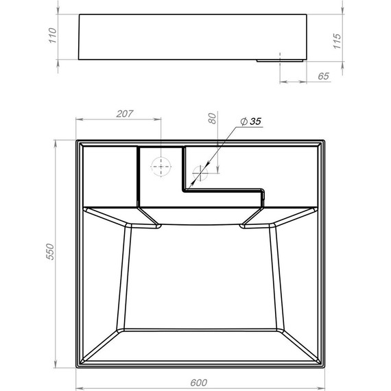 Раковина над стиральной машиной Grossman Luxor 60 см 11.R01.60.000 - фото 5