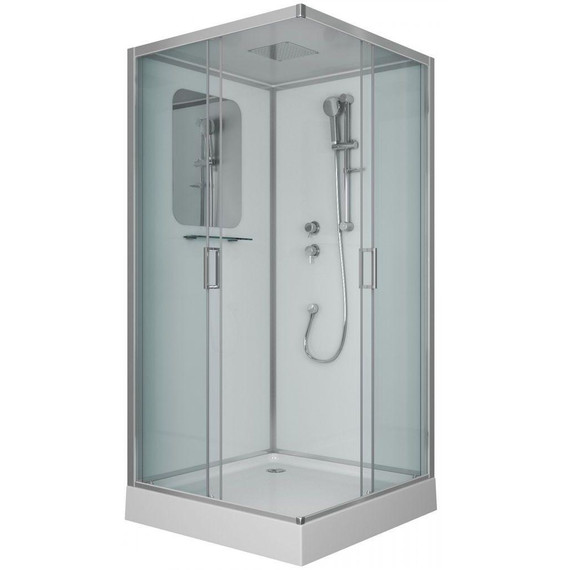 Душевая кабина Niagara Premium 100x100 см NG-6002-01Q, хром/прозрачное (безсиликоновая сборка) - фото 