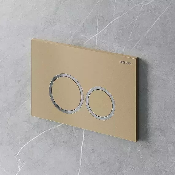 Кнопка смыва Grossman Cosmo 700.K31.02.310.310RUS, золото матовое - фото 3