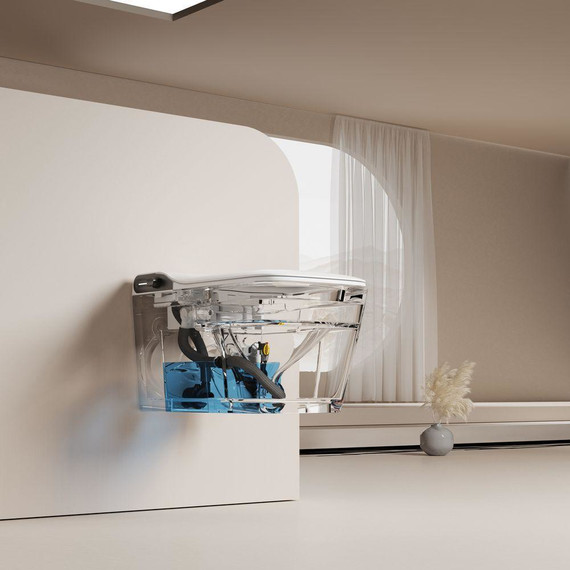 Электронный импульсный унитаз-биде Abber Rechteck AC1215S с крышкой микролифт - фото 10