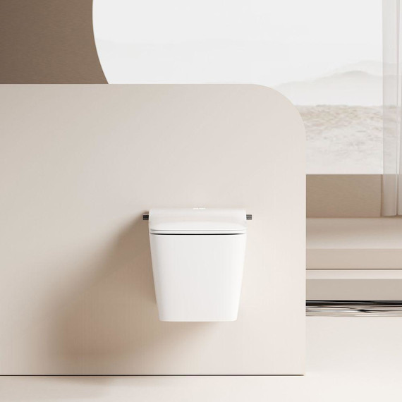 Электронный импульсный унитаз-биде Abber Rechteck AC1215S с крышкой микролифт - фото 5