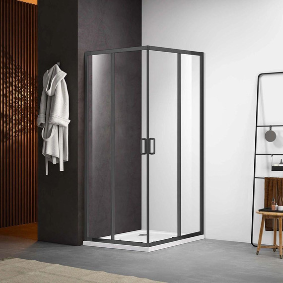 Душевое ограждение Aquatek 90x90 см AQ ARI KV 09020GM, оружейная сталь/прозрачное - фото 